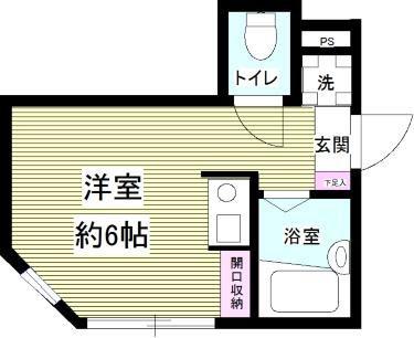 南千住ハウス(ワンルーム/2階)の間取り写真