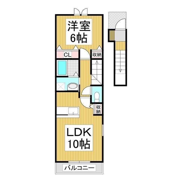 エスペランサ(1LDK/2階)の間取り写真