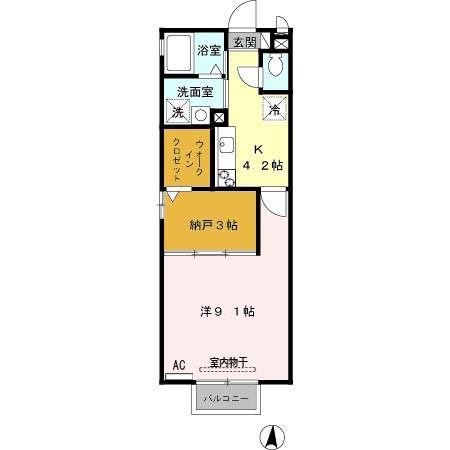 DMAISON南塚(1K/2階)の間取り写真