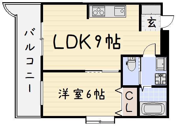 チャペルコンサート(1LDK/7階)の間取り写真
