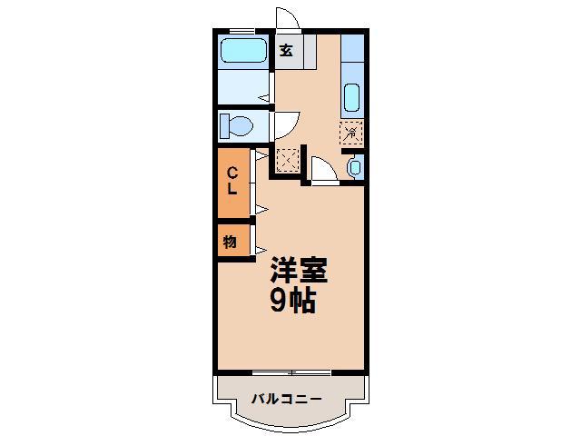 アメニティハイツST(1K/2階)の間取り写真