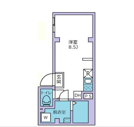 LUNA CRESCENTE NIPPORI 日暮里(ワンルーム/4階)の間取り写真