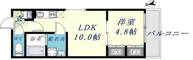 BADGETOMOIESTⅣ(1LDK/1階)の間取り写真