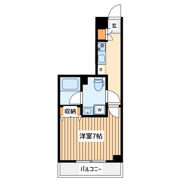 リヴシティ八王子(1K/3階)の間取り写真