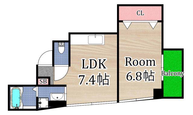 ベルクレイン(1LDK/3階)の間取り写真