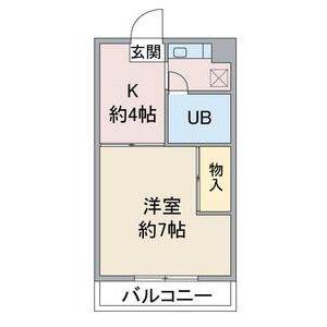 ヴァンベール本郷(1K/2階)の間取り写真
