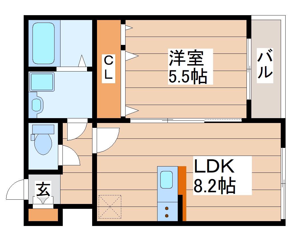 LMA HOUSEII(1LDK/1階)の間取り写真