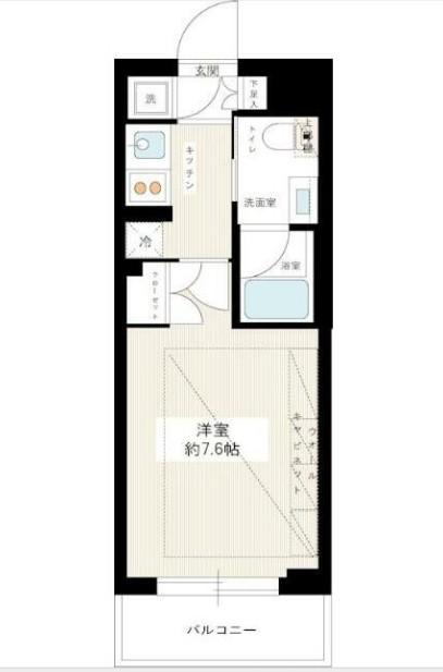 BRIZZ上池台(1K/3階)の間取り写真
