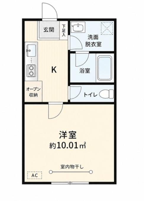 LUCENT船橋(1K/1階)の間取り写真