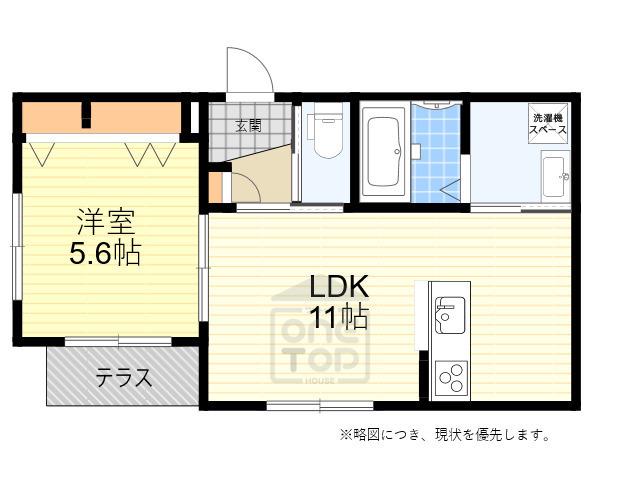 コスタペルラ・N(1LDK/1階)の間取り写真