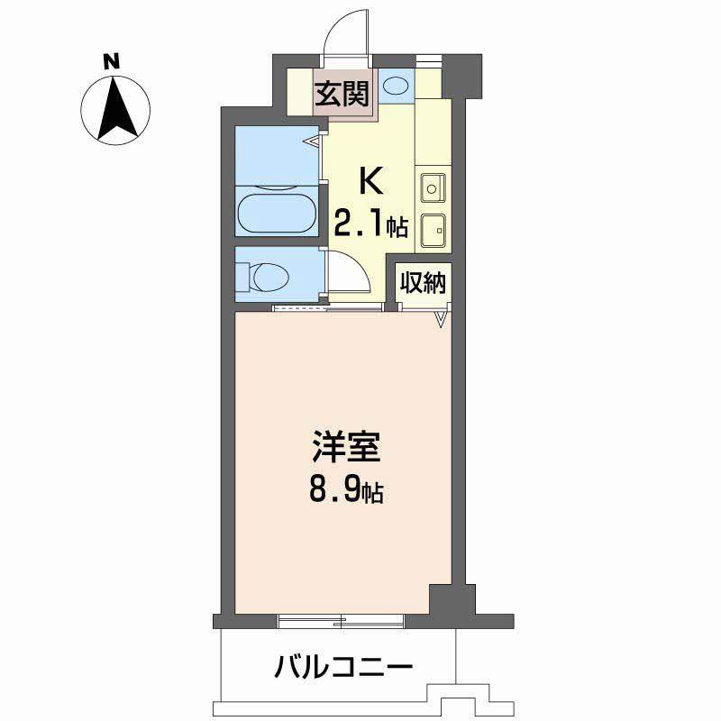 泉川マンション(1K/3階)の間取り写真