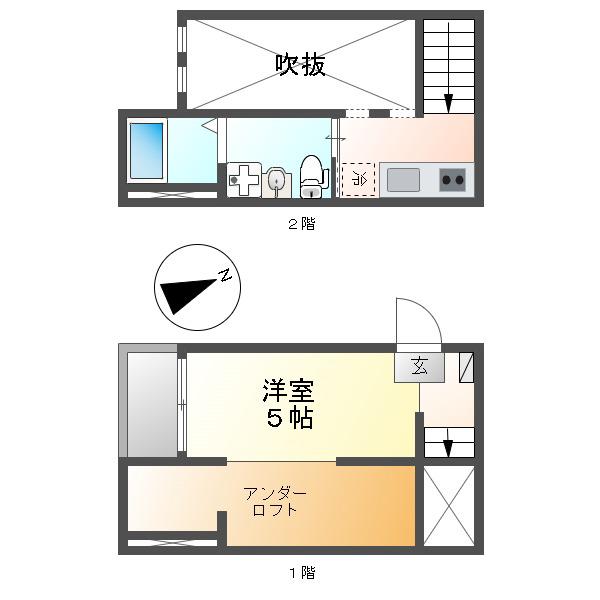 リデンテ辰巳(ワンルーム/1階)の間取り写真