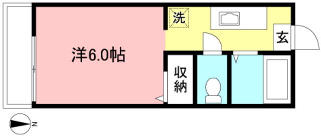 メゾンSR(1K/2階)の間取り写真