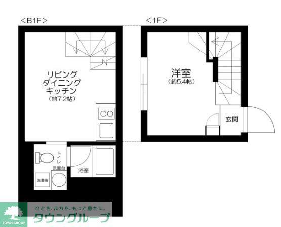 MG-LUXURY SASAZUKA(1LDK/B1階)の間取り写真