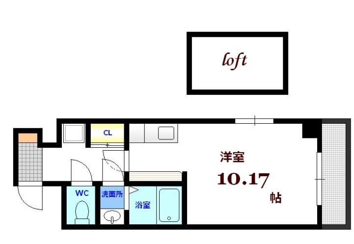 ファミーリエ昭和町(ワンルーム/5階)の間取り写真