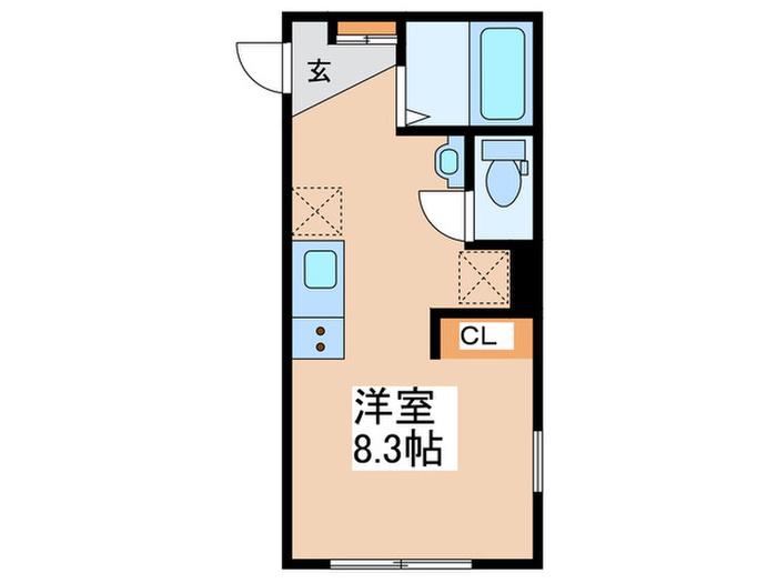 ステラ桜上水(ワンルーム/1階)の間取り写真