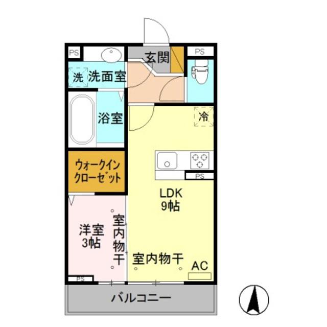 アンジュールオッツ(1LDK/2階)の間取り写真