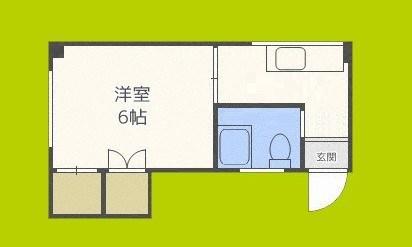 翠連マンション(1K/3階)の間取り写真