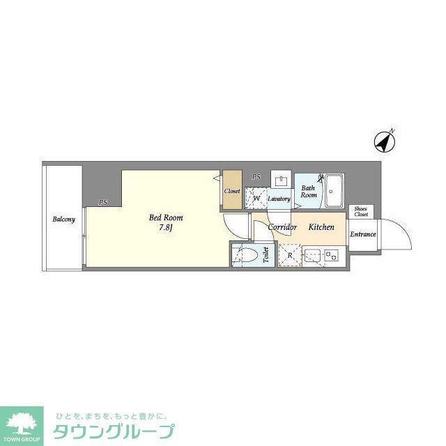 KDXレジデンス町田ノース(1K/14階)の間取り写真