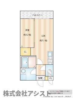 マイ ミオ(1LDK/2階)の間取り写真