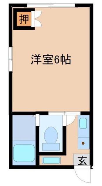 ガーデンコート豊田(1K/1階)の間取り写真