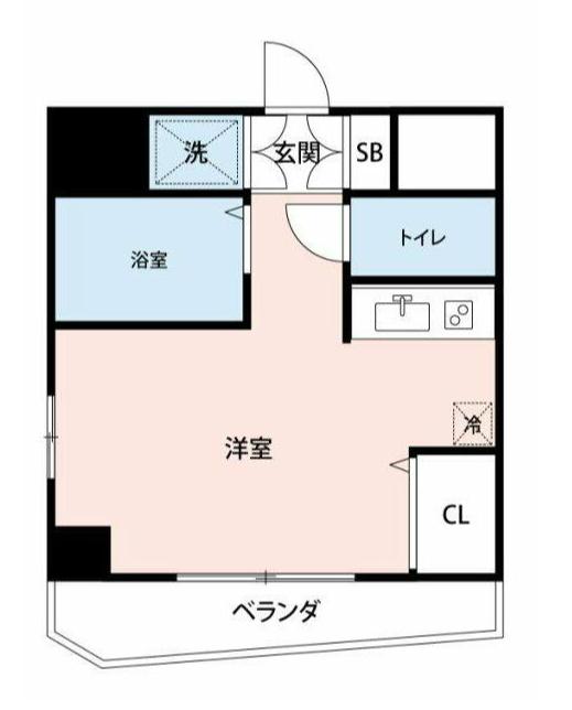 ソシエール三鷹(ワンルーム/7階)の間取り写真