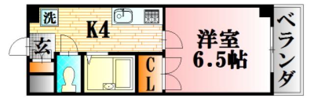 貴船御館(1K/1階)の間取り写真