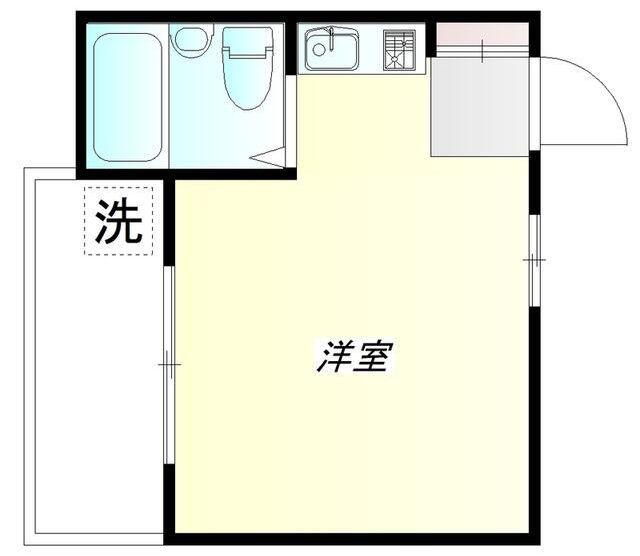 シャルマンK(ワンルーム/2階)の間取り写真