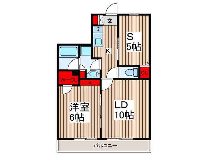 ミュージション朝霞台(1SLDK/3階)の間取り写真
