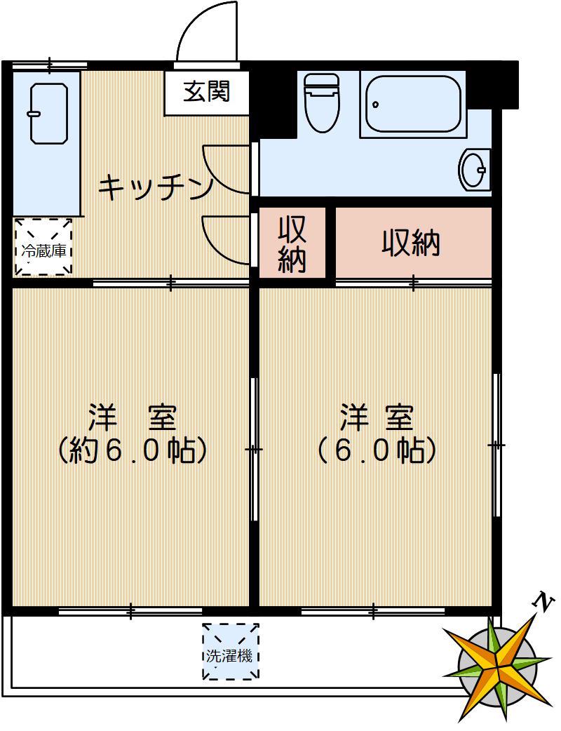 コート茗荷谷(2K/4階)の間取り写真