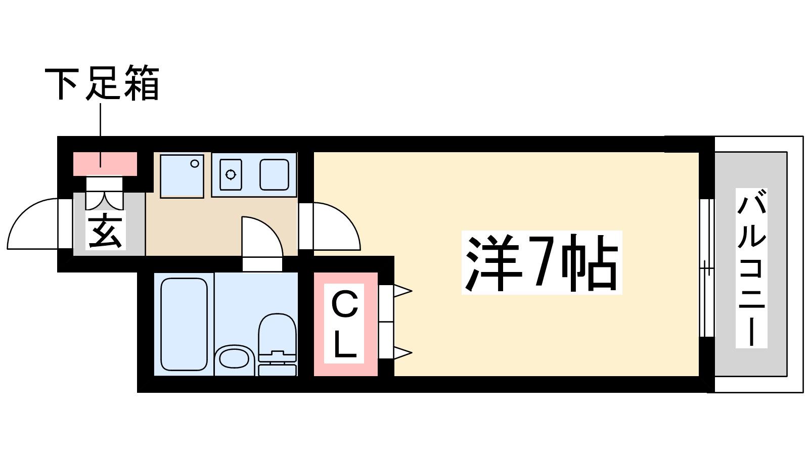 エスリード新大阪第6(1K/3階)の間取り写真