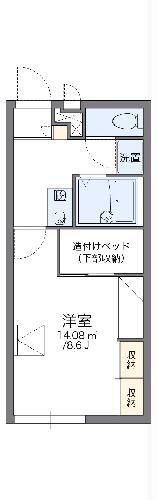 レオパレスフェルト2(1K/2階)の間取り写真