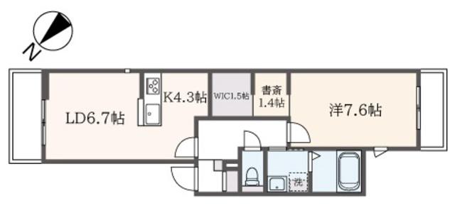 ORIENTALリーク(1LDK/3階)の間取り写真