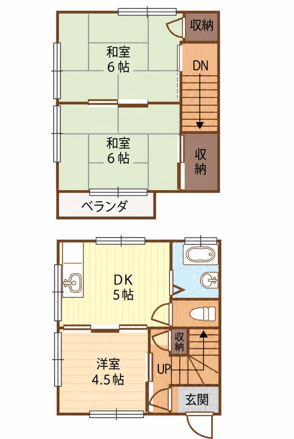 グランパーク西大輪(3DK/1階)の間取り写真