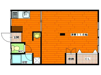 マスダアパート(1K/1階)の間取り写真