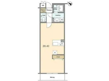 BLESS北新宿(ワンルーム/3階)の間取り写真