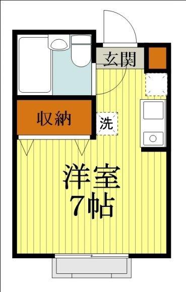 コーポタカハシ(1K/2階)の間取り写真