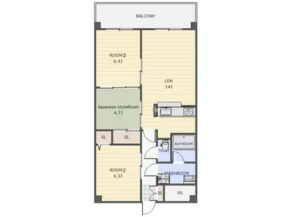 VICTORIA SOLARE(3LDK/2階)の間取り写真