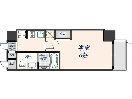 エステムコート難波IVアトリ(1K/8階)の間取り写真