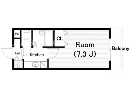 コスミック(1K/3階)の間取り写真