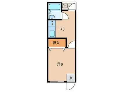 WING FURUYA(1K/1階)の間取り写真