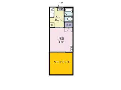 コーポフォーリーブス(1K/1階)の間取り写真