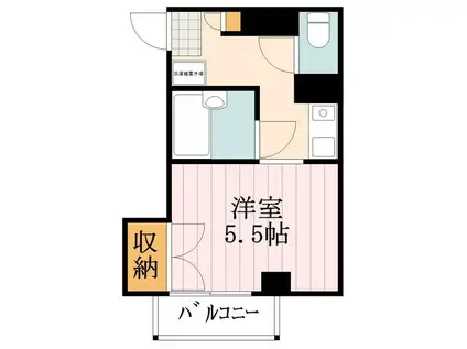 YMスクゥエアー(1K/5階)の間取り写真