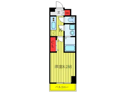 クレヴィスタ中板橋(1K/10階)の間取り写真