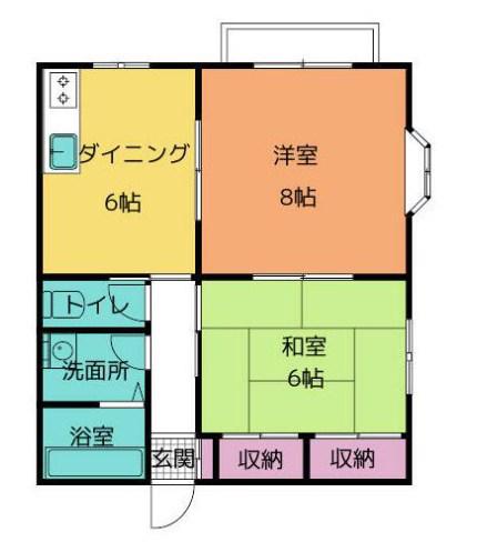 コーポ佐藤(2DK/2階)の間取り写真