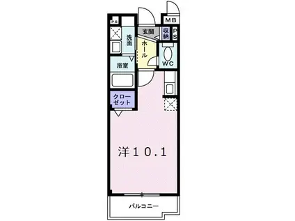 ナカイパレス PARTII(ワンルーム/2階)の間取り写真