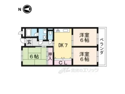 パストラルコート(3DK/2階)の間取り写真