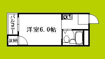 OMレジデンス西加賀屋(1K/2階)の間取り写真
