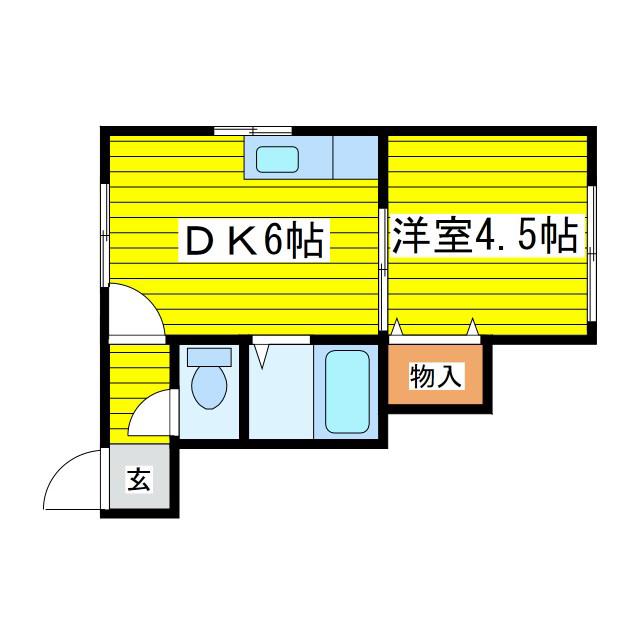 アーバンN32(1DK/3階)の間取り写真