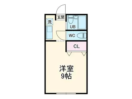 セントラルハイツ(ワンルーム/1階)の間取り写真